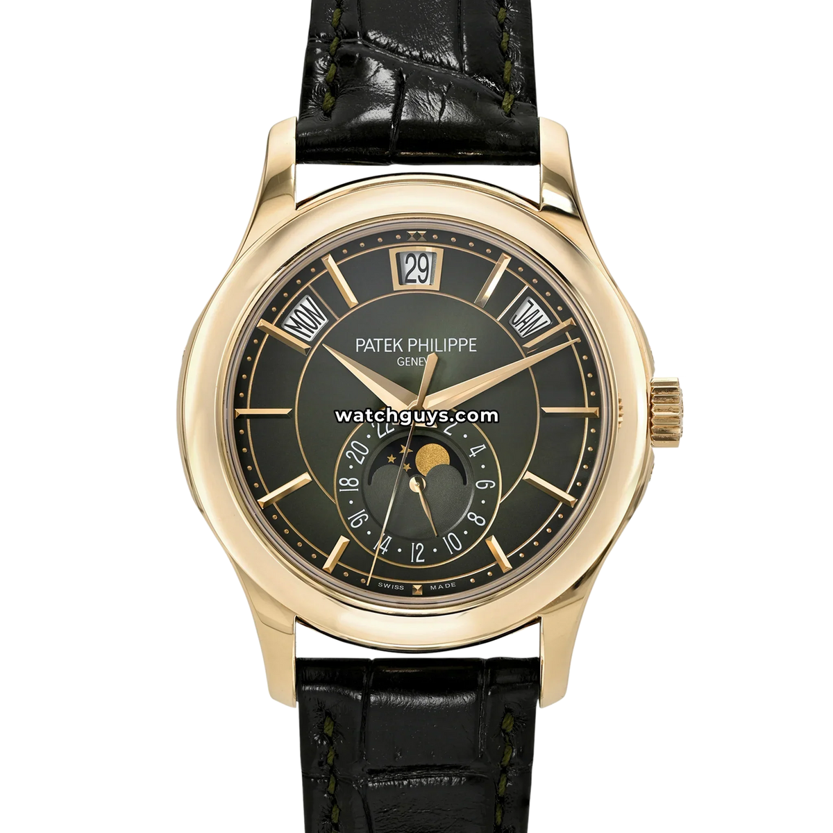 Patek Philippe Annual Calendar 5205R-011 Olive Green Sunburst
