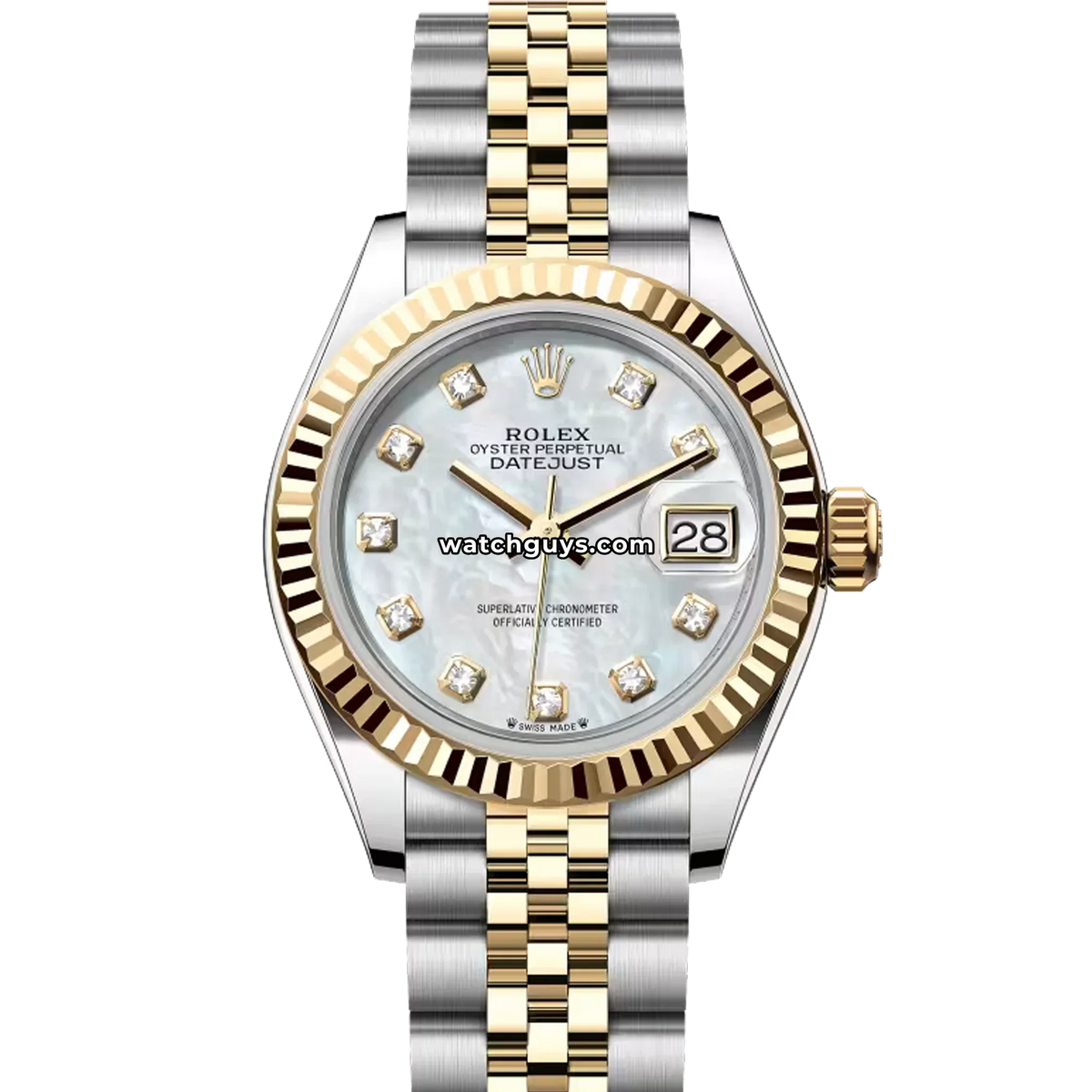 Rolex Datejust 279173 Mother of Pearl Diamond Two Tone Jubilee