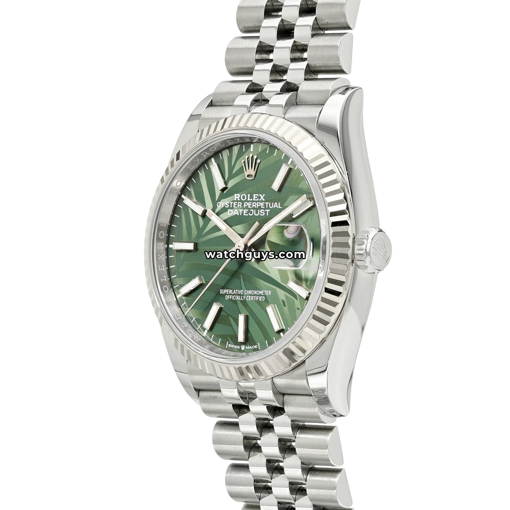 Rolex Datejust 126234 Green Palm Motif Jubilee