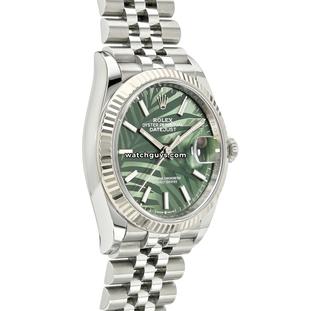 Rolex Datejust 126234 Green Palm Motif Jubilee
