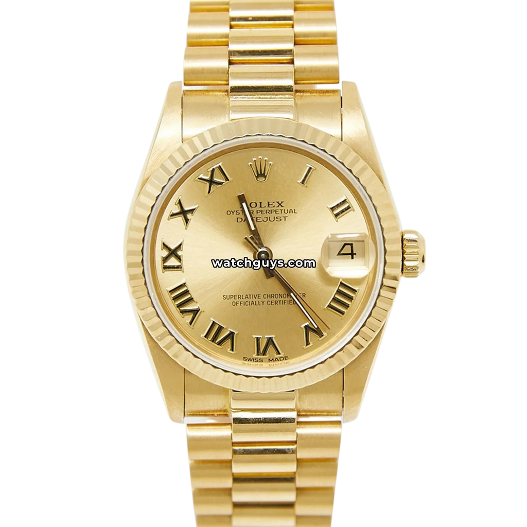 Rolex Datejust 68278 Champagne Roman President