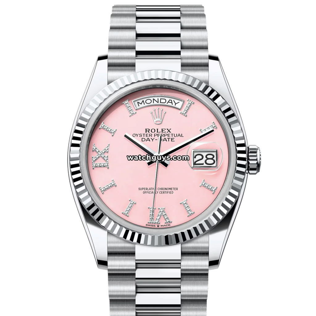 Rolex Day-Date 128236 Platinum Pink Roman Diamond President