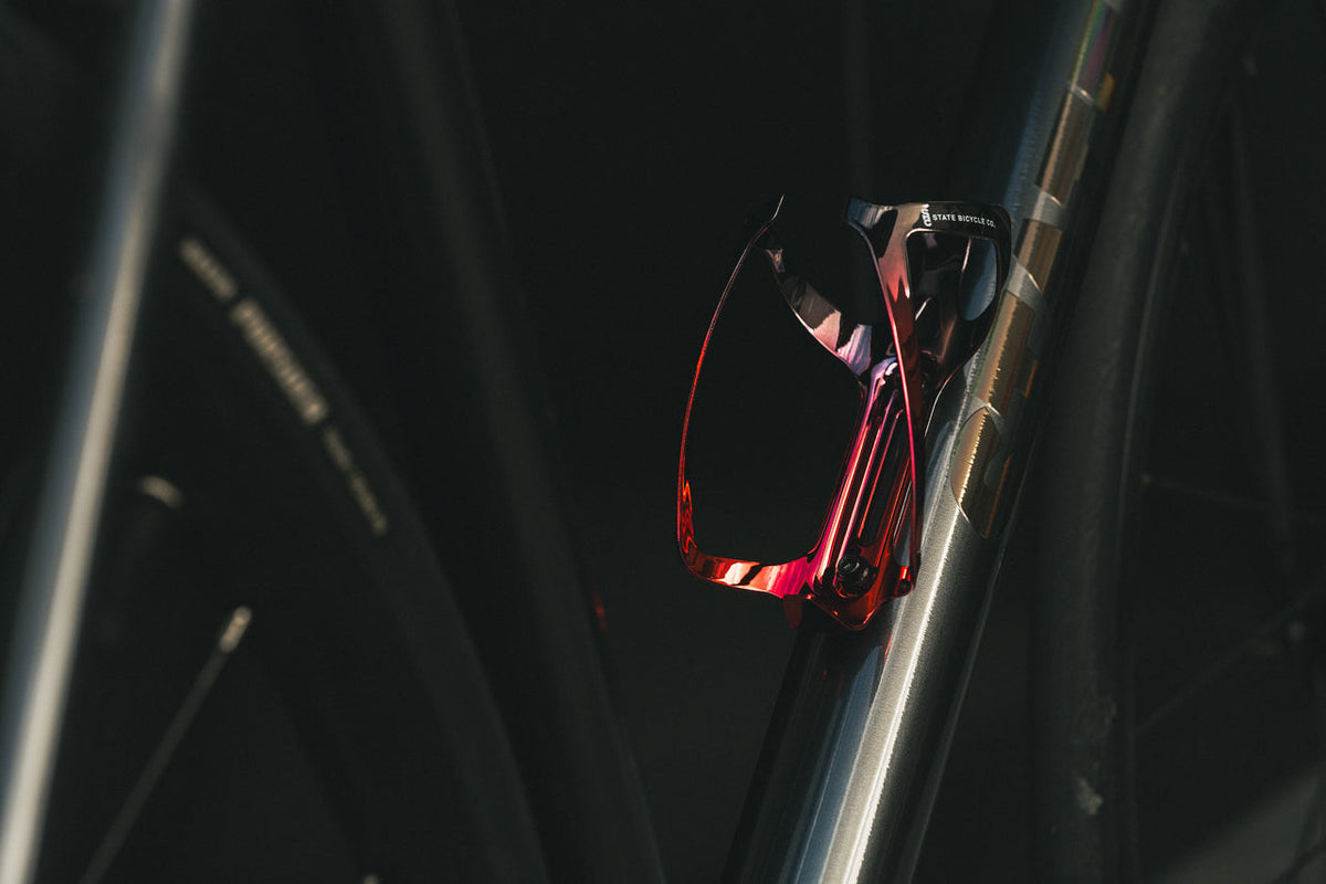 State Bicycle Co. - Metallic Series Bottle Cage - Trailblazer Red (Red / Black)