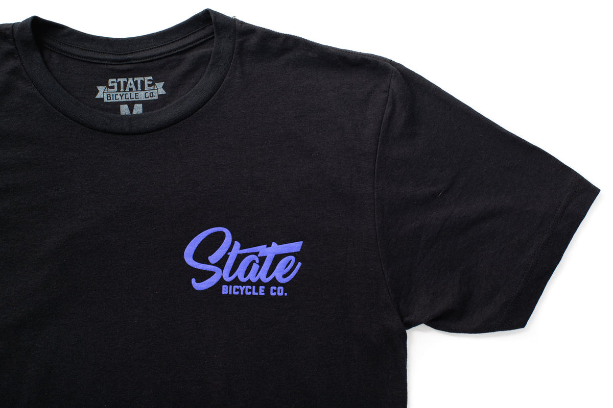 State Bicycle Co. - "Manufacturing The Finest" - Premium T-Shirt (Black / Purple)
