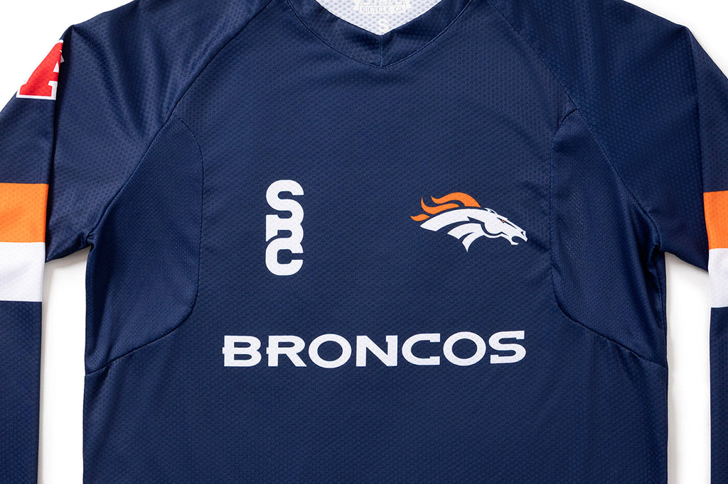 #NFLJ-DEN – NFL Collection | Long Sleeve MTB Jersey – DEN Broncos (Size Small, Like-New – Washed for Photos)