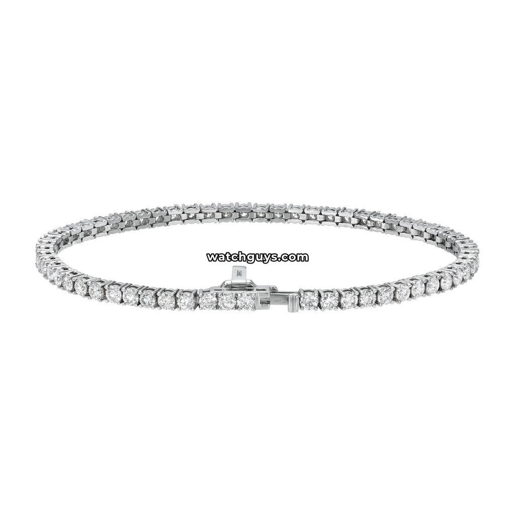 Diamond Tennis Bracelet 4.70 Carat TW 18k White Gold