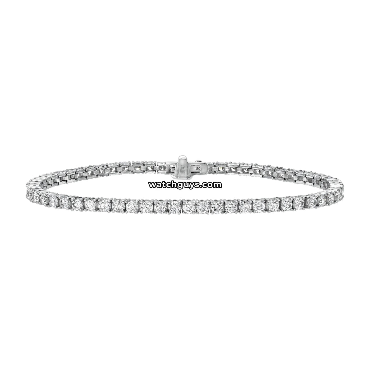 Diamond Tennis Bracelet 4.70 Carat TW 18k White Gold