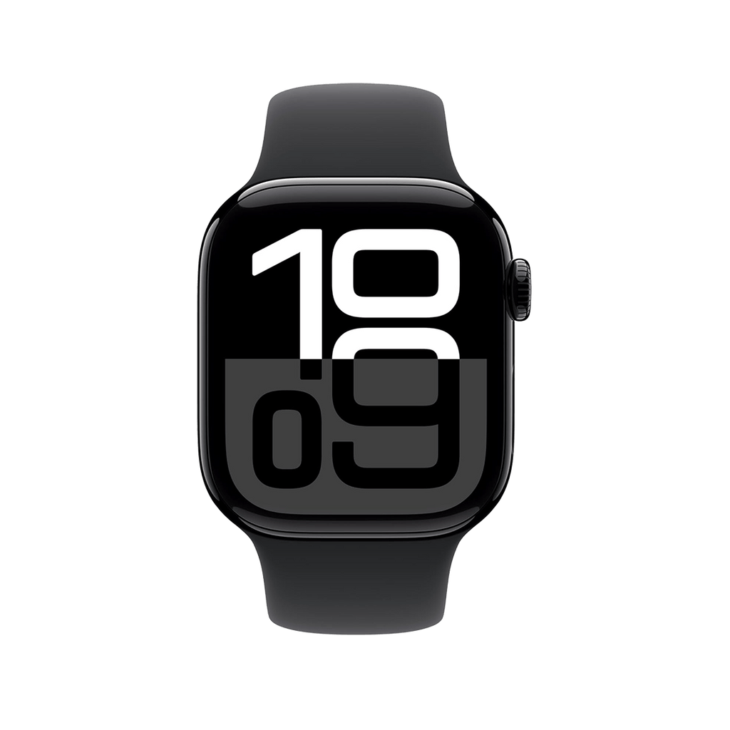 Apple Watch Series 10 42mm GPS - Jet Black w/ M/L Black Sport Band, Grade A