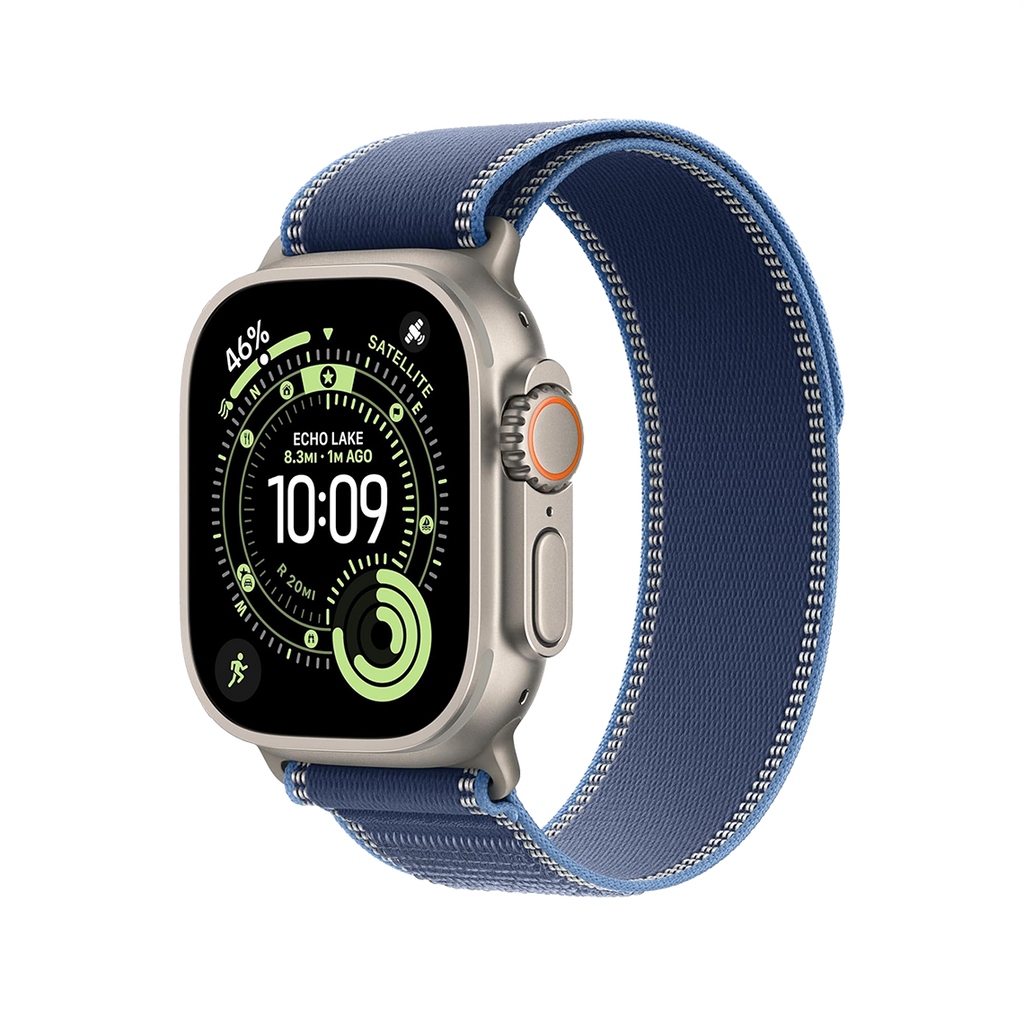 Apple Watch Ultra 3 49mm GPS + Cellular - Natural Titanium w/ M/L Bright Blue Trail Loop, Open Box