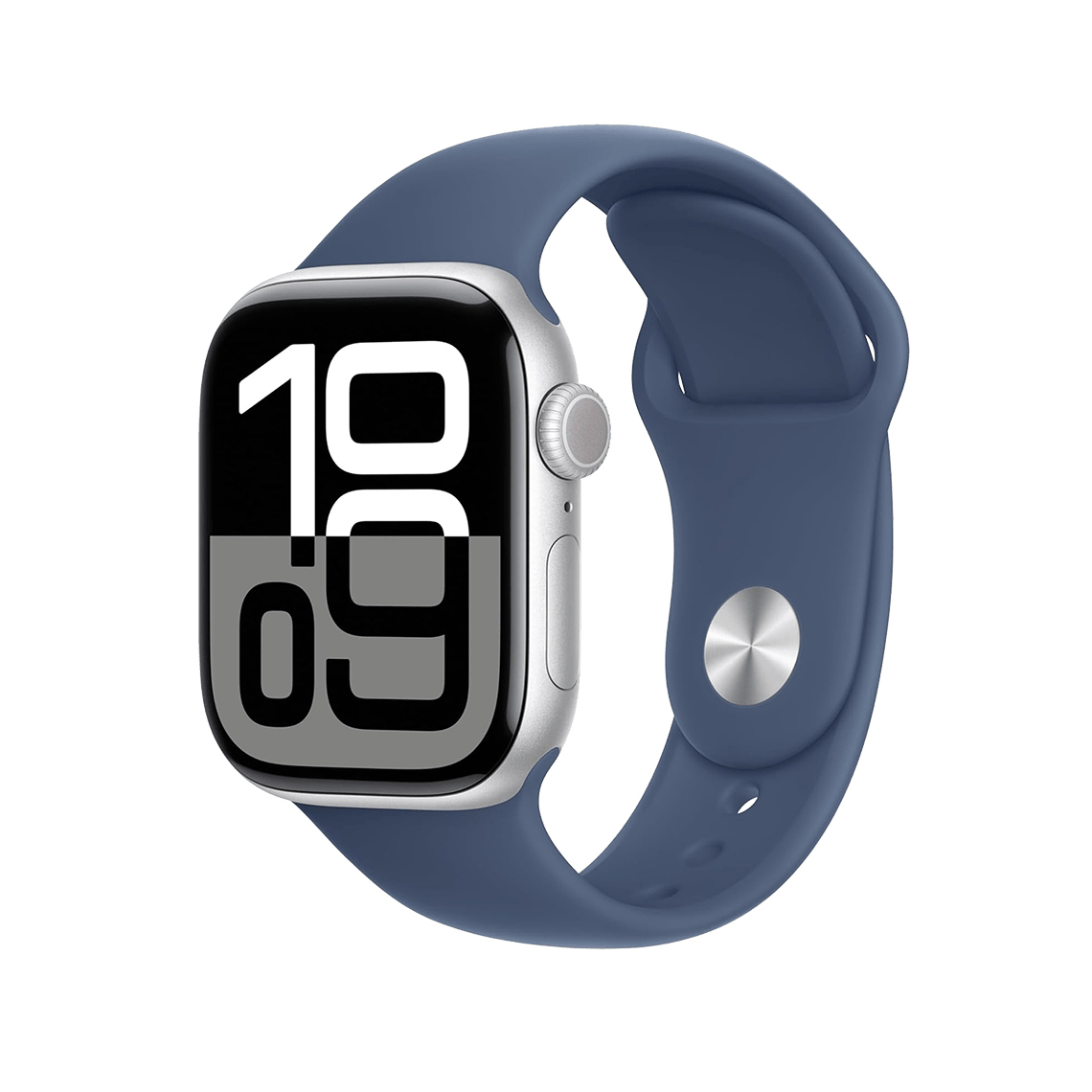 Apple Watch Series 10 42mm GPS - Silver w/ S/M Denim Sport Band, Grade B