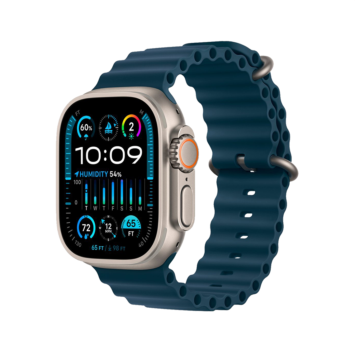 Apple Watch Ultra 2 49mm GPS + Cellular - Titanium - Blue Ocean Band, Grade B