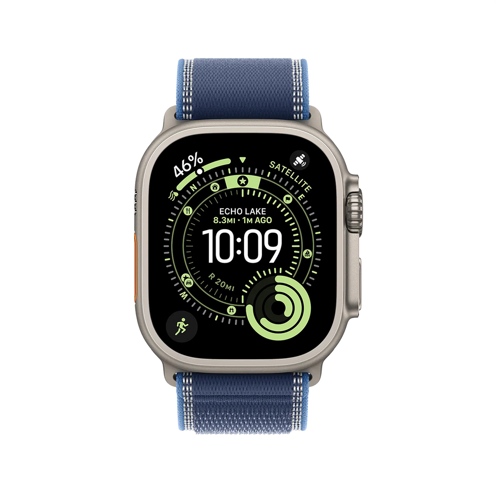 Apple Watch Ultra 3 49mm GPS + Cellular - Natural Titanium w/ S/M Bright Blue Trail Loop, Open Box