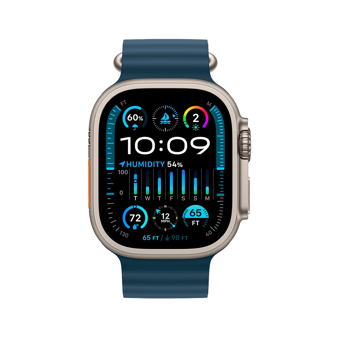 Apple Watch Ultra 2 49mm GPS + Cellular - Titanium - Blue Ocean Band, Grade A