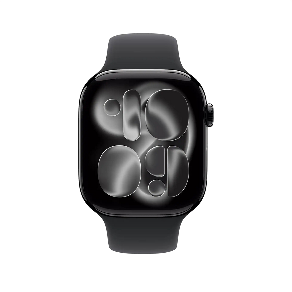 Apple Watch Series 11 42mm GPS + Cellular - Jet Black w/ S/M Black Sport Band, Grade A