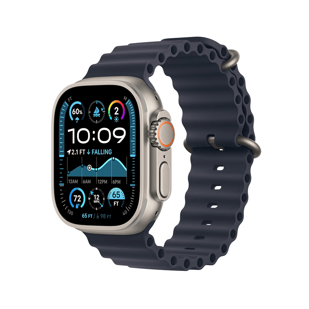 Apple Watch Ultra 2 49mm GPS + Cellular - Natural Titanium w/ Navy Ocean Band, Grade A