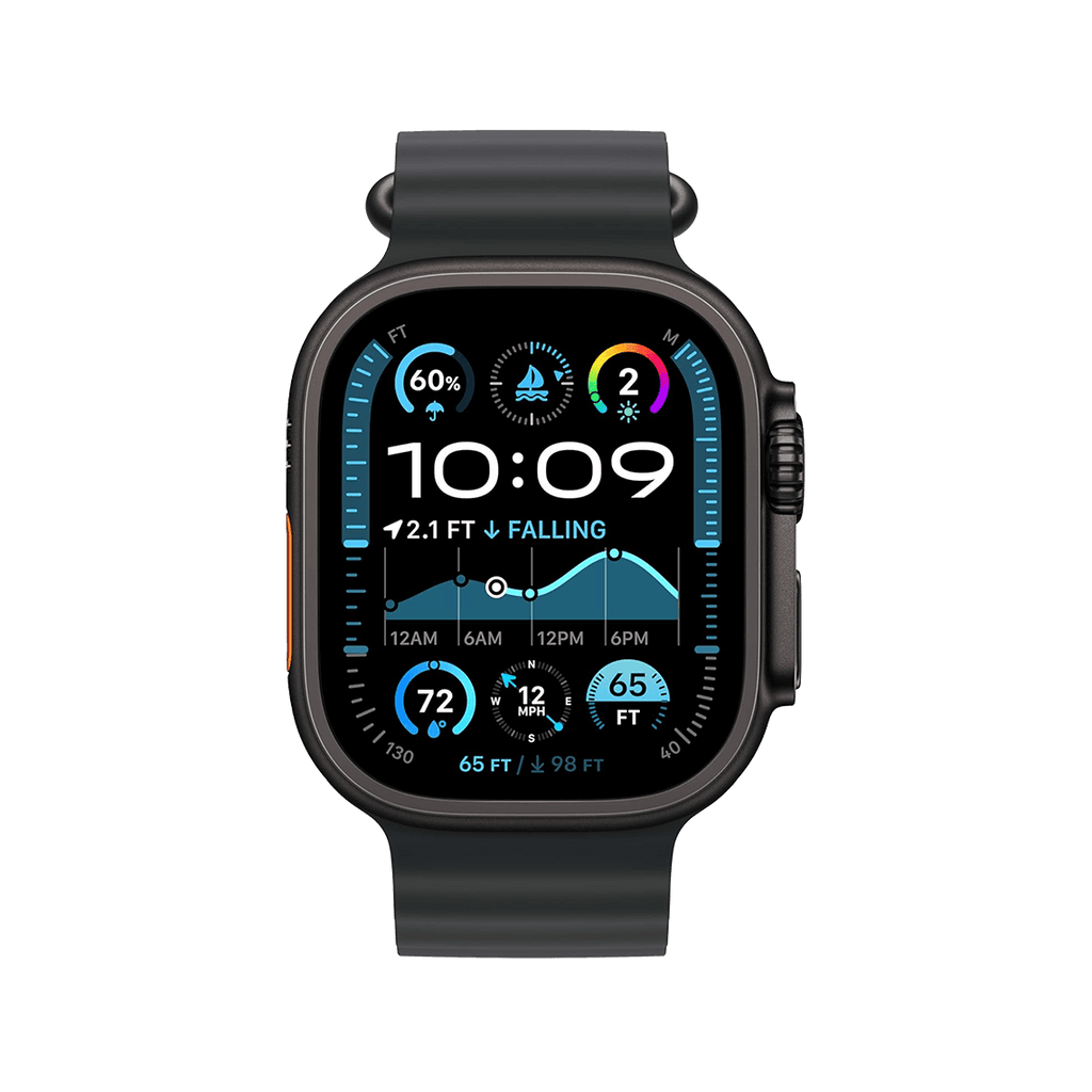 Apple Watch Ultra 2 49mm GPS + Cellular - Black Titanium w/ Black Ocean Band, Grade A
