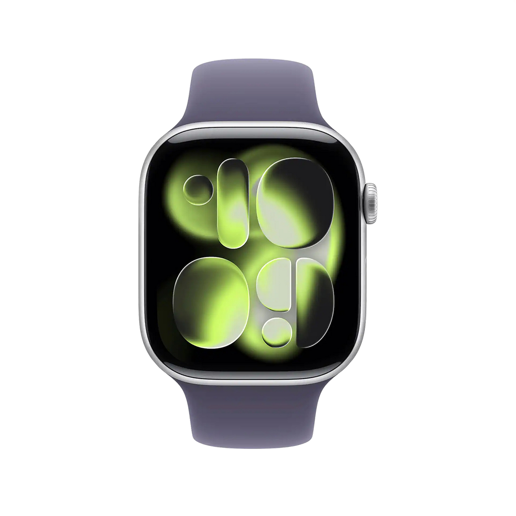 Apple Watch Series 11 46mm GPS + Cellular - Silver w/ S/M Purple Fog Sport Band, Open Box