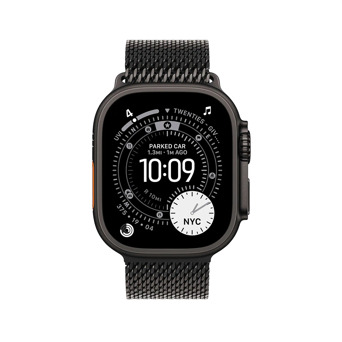 Apple Watch Ultra 3 49mm GPS + Cellular - Black Titanium w/ Small Black Titanium Milanese Loop, Grade A