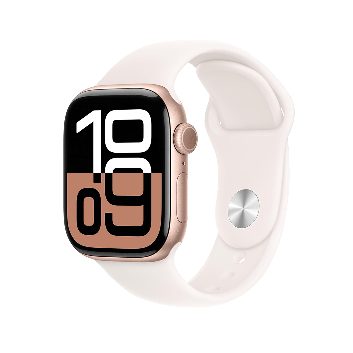 Apple Watch Series 10 42mm GPS + Cellular - Rose Gold w/ S/M Light Blush Sport Band, Grade A