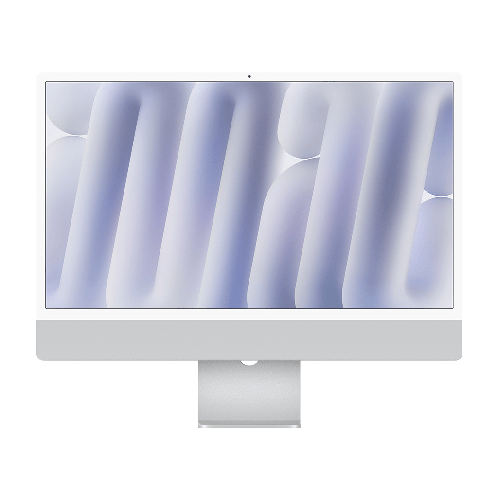 Apple M4 iMac 24-inch - Silver - 16GB RAM, 256GB Flash, 8-Core GPU, 2 Ports, Open Box