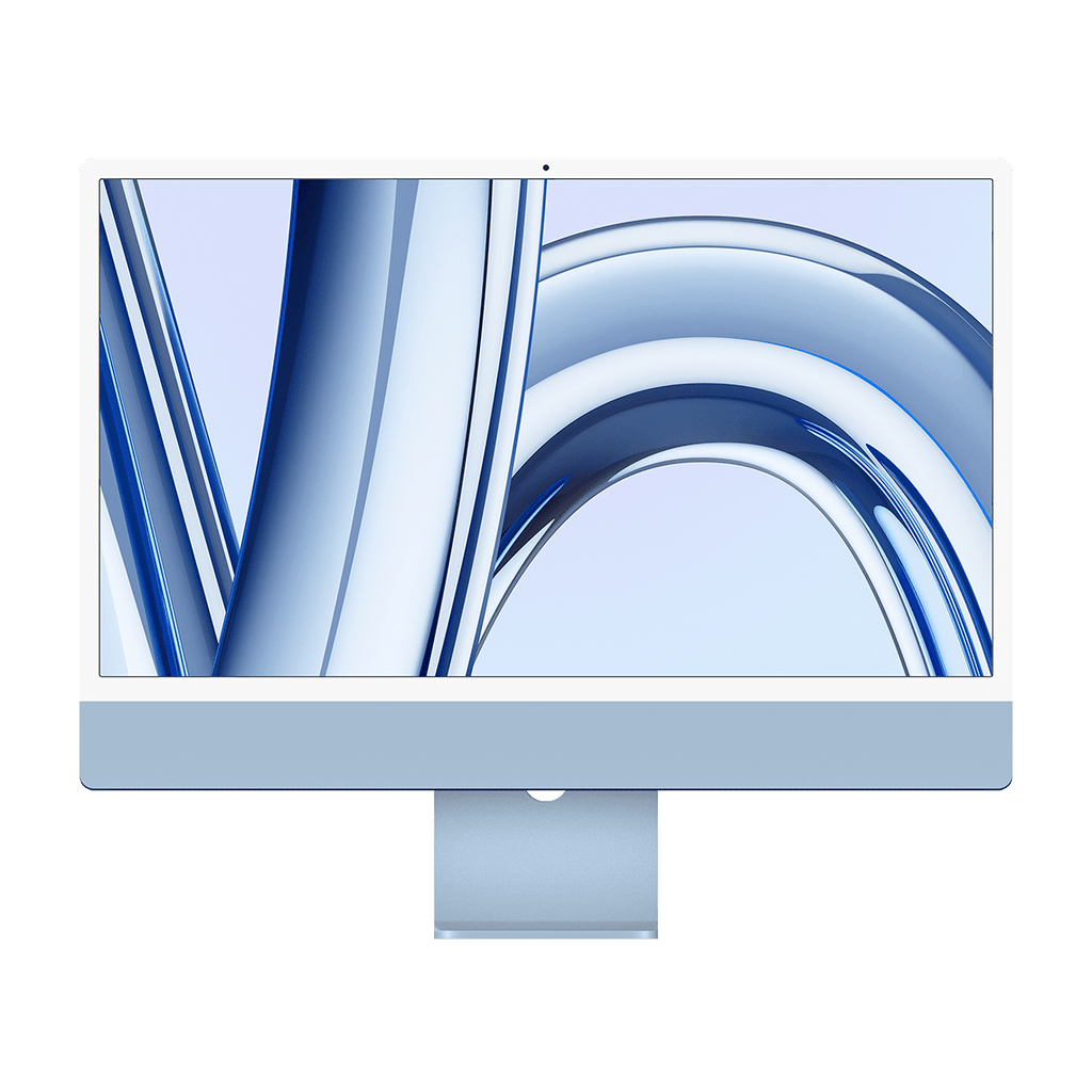 Apple M3 iMac 24-inch - Blue - 8GB RAM, 256GB Flash, 8-Core GPU, 2 Ports, Open Box