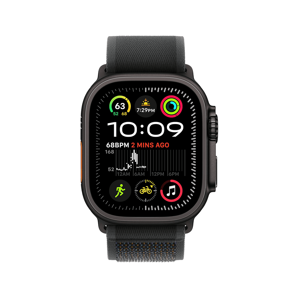 Apple Watch Ultra 2 49mm GPS + Cellular - Black Titanium w/ M/L Black Trail Loop, Grade A