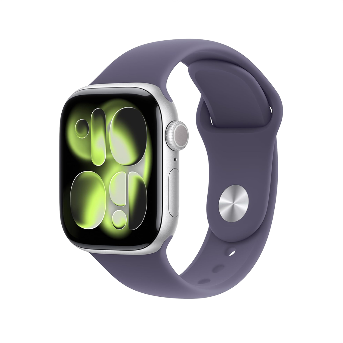 Apple Watch Series 11 46mm GPS - Silver w/ S/M Purple Fog Sport Band, Grade A