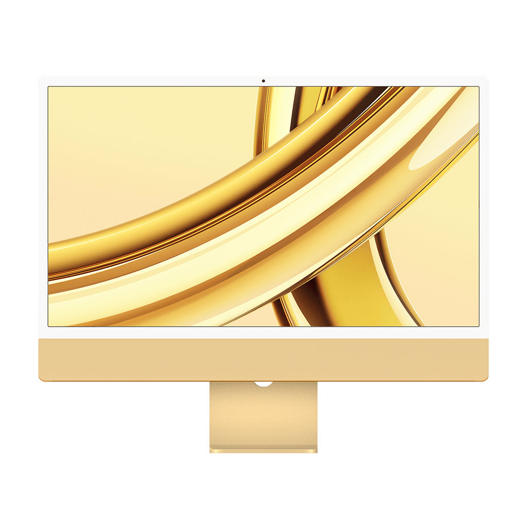 Apple M3 iMac 24-inch - Yellow - 8GB RAM, 256GB Flash, 10-Core GPU, 4 Ports, Open Box