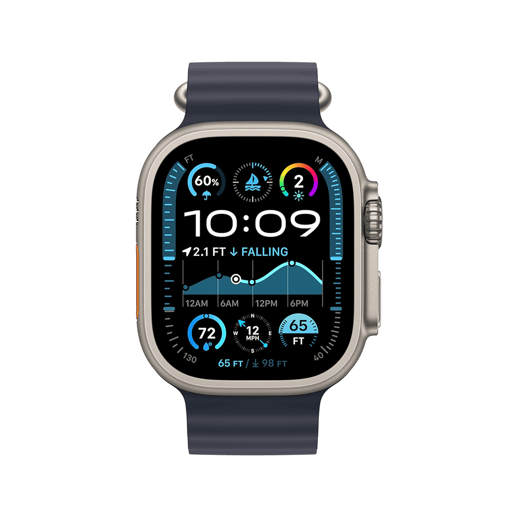 Apple Watch Ultra 2 49mm GPS + Cellular - Natural Titanium w/ Navy Ocean Band, Grade A