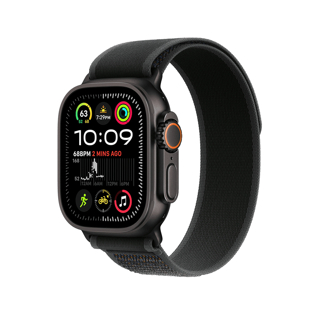 Apple Watch Ultra 2 49mm GPS + Cellular - Black Titanium w/ M/L Black Trail Loop, Grade A