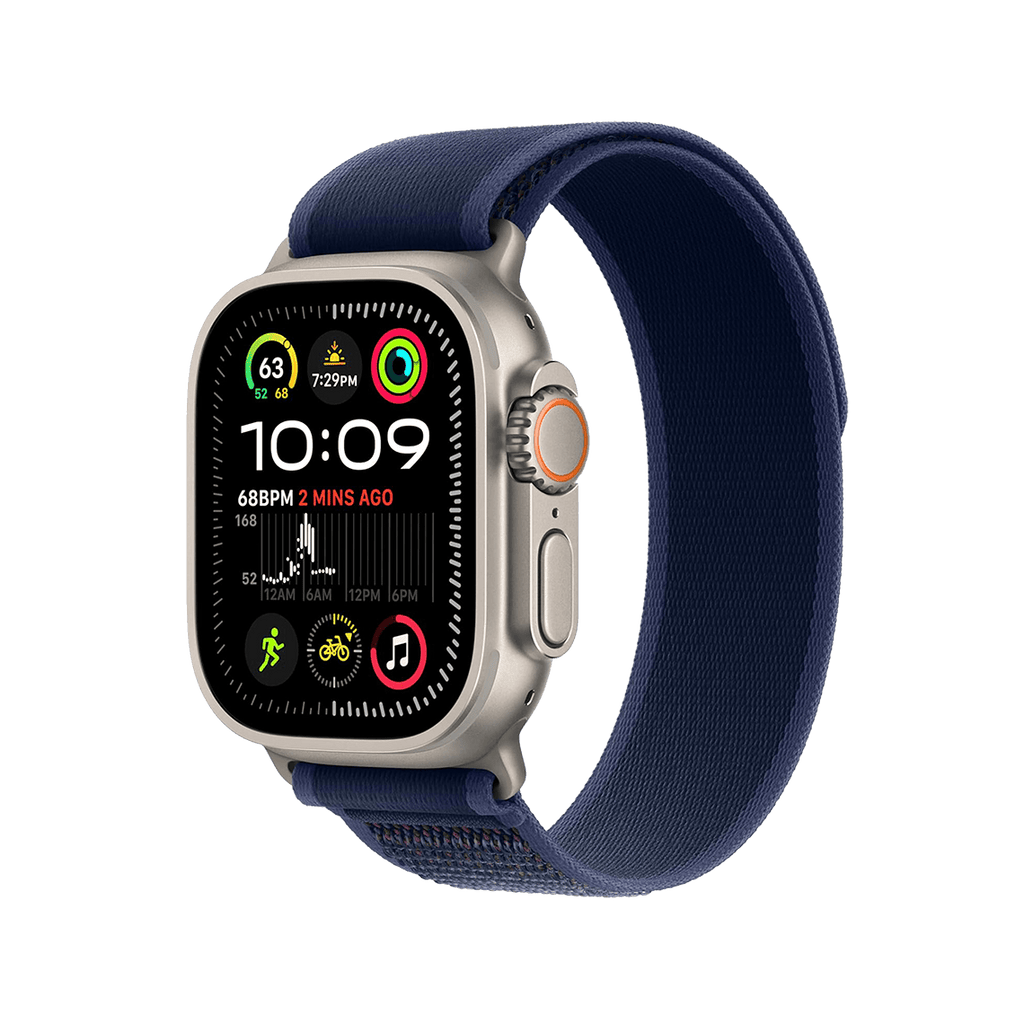 Apple Watch Ultra 2 49mm GPS + Cellular - Natural Titanium w/ S/M Blue Trail Loop, Grade A