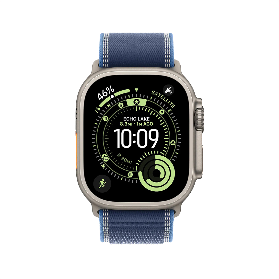 Apple Watch Ultra 3 49mm GPS + Cellular - Natural Titanium w/ M/L Bright Blue Trail Loop, Grade B