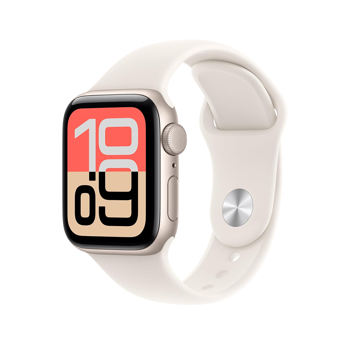 Apple Watch SE 3 44mm GPS + Cellular - Starlight w/ M/L Starlight Sport Band, Grade B