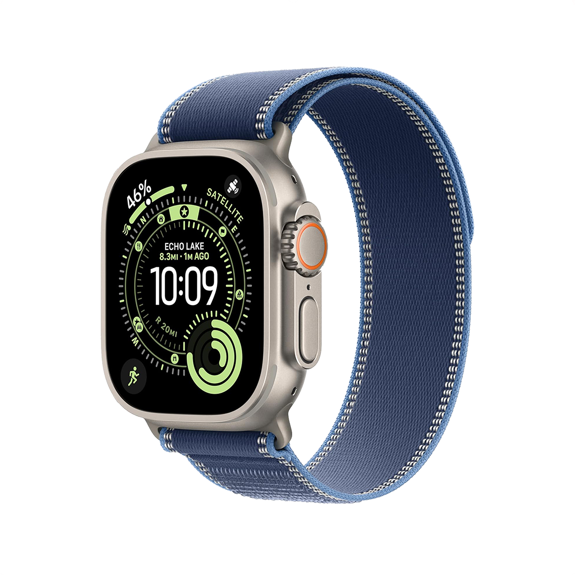 Apple Watch Ultra 3 49mm GPS + Cellular - Natural Titanium w/ S/M Bright Blue Trail Loop, Grade A