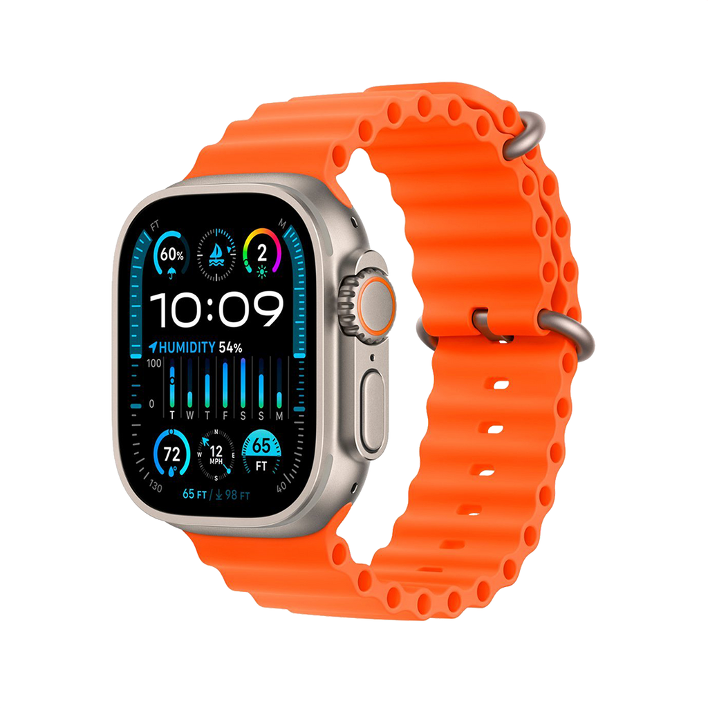 Apple Watch Ultra 2 49mm GPS + Cellular - Titanium - Orange Ocean Band, Grade B