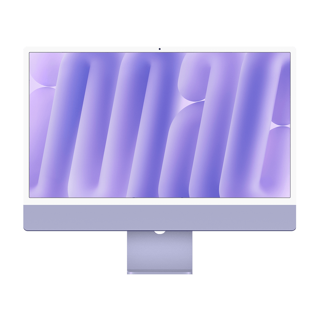 Apple M4 iMac 24-inch - Purple - 16GB RAM, 256GB Flash, 10-Core GPU, 4 Ports, Open Box