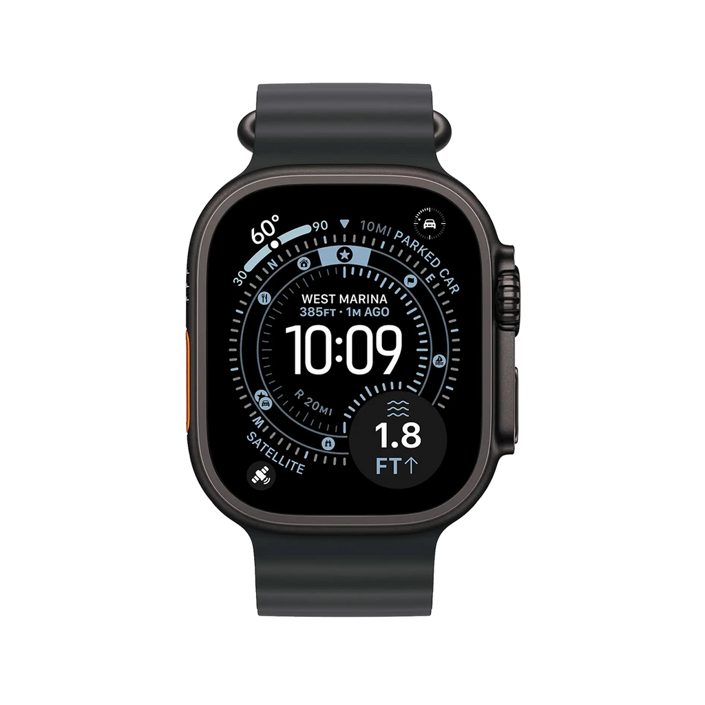 Apple Watch Ultra 3 49mm GPS + Cellular - Black Titanium w/ Black Ocean Band, Open Box