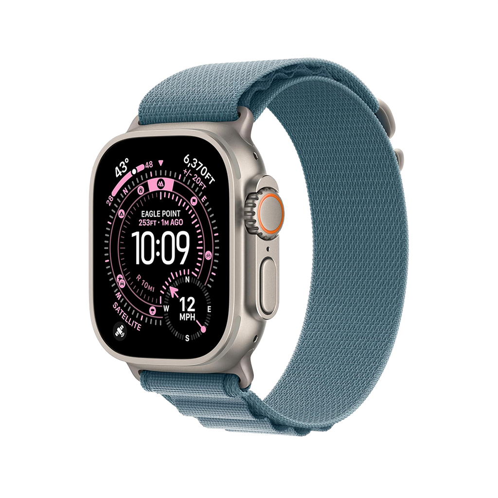 Apple Watch Ultra 3 49mm GPS + Cellular - Natural Titanium w/ Large Light Blue Alpine Loop, Grade B