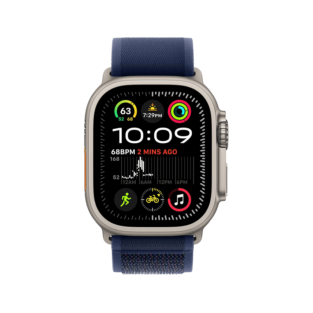 Apple Watch Ultra 2 49mm GPS + Cellular - Natural Titanium w/ S/M Blue Trail Loop, Grade A
