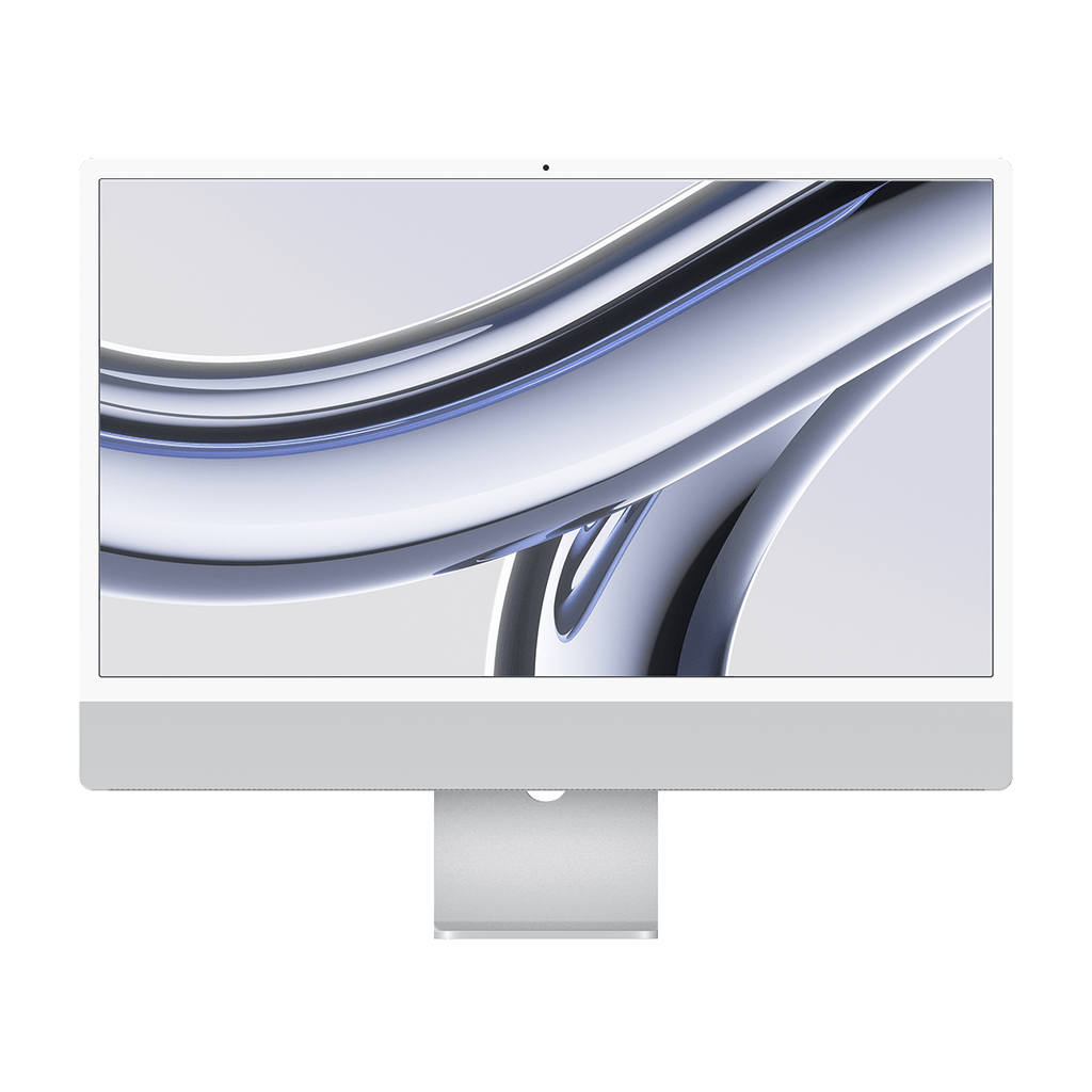 Apple M3 iMac 24-inch - Silver - 8GB RAM, 512GB Flash, 10-Core GPU, 4 Ports, Open Box