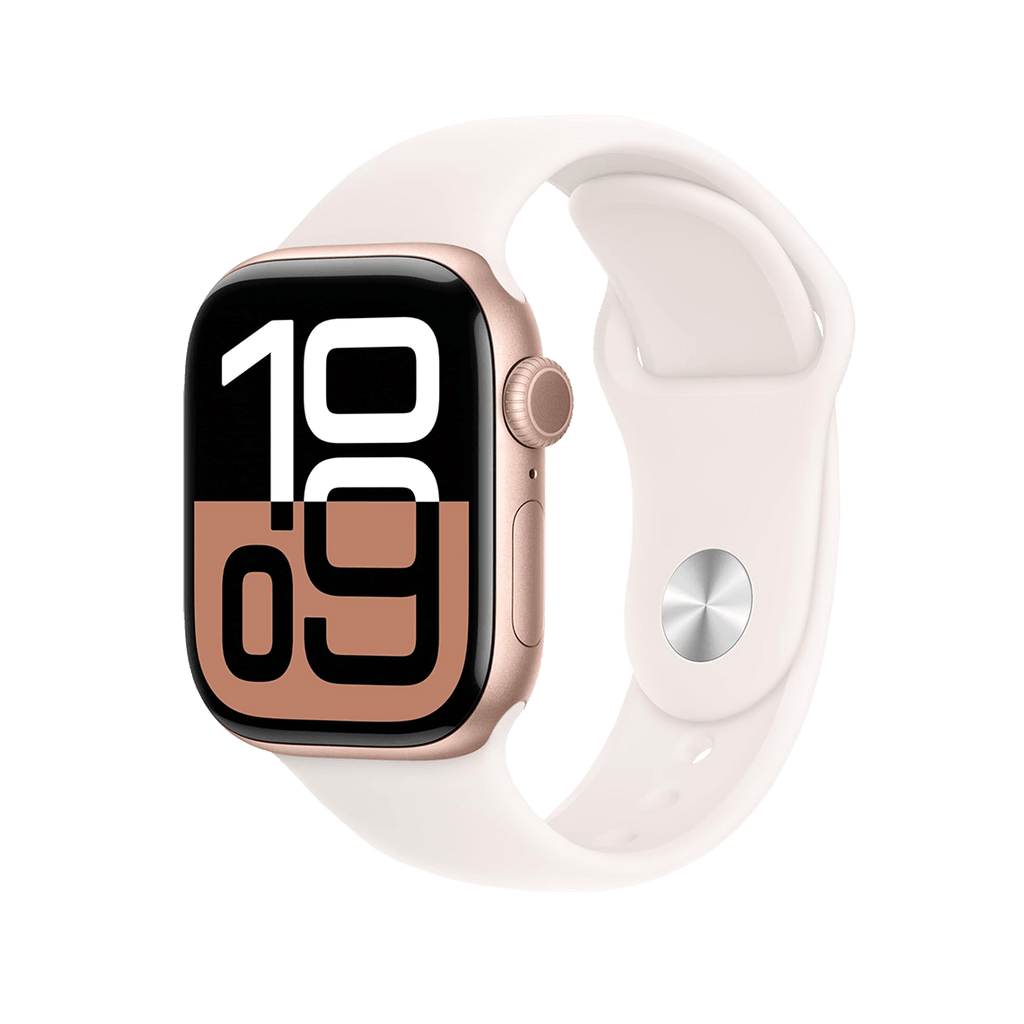 Apple Watch Series 10 46mm GPS + Cellular - Rose Gold w/ S/M Light Blush Sport Band, Grade B