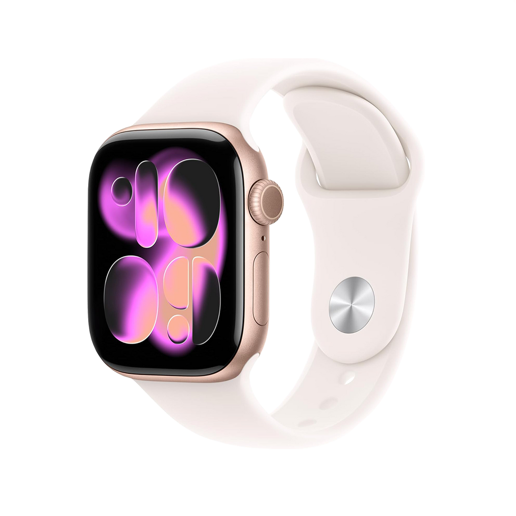 Apple Watch Series 11 42mm GPS - Rose Gold w/ S/M Light Blush Sport Band, Grade B