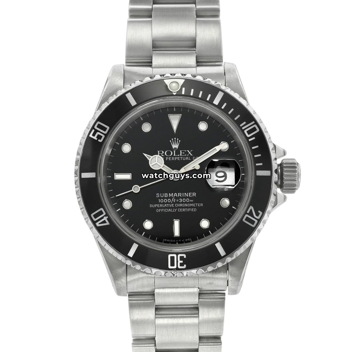Rolex Submariner 16610 T Black Stainless Steel Oyster