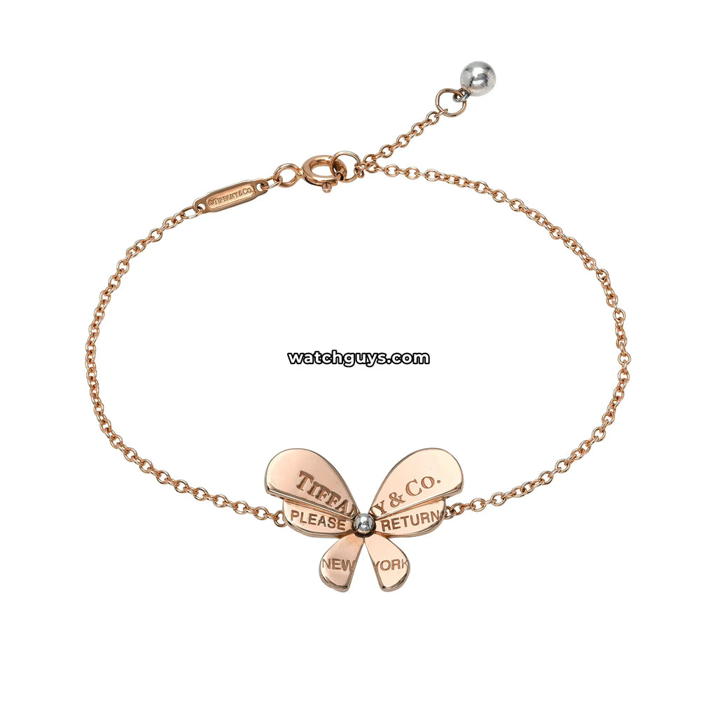 Tiffany & Co. Butterfly Chain Bracelet 18k Rose Gold